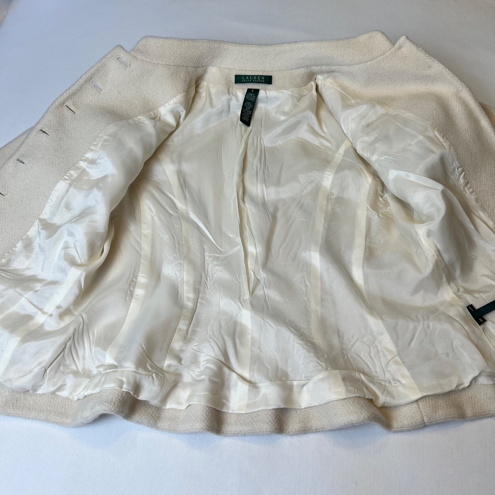 Lauren Ralph Lauren Wool Blend Herringbone Blazer Coat - Picture 11 of 16